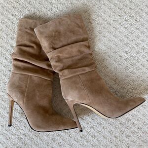 Marc Fisher Tan Suede Heeled Boots